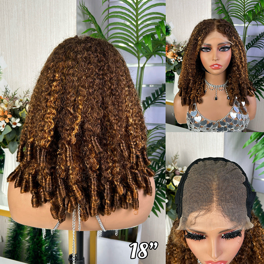100% Burmese Hair Curly 5x5 Full Lace Frontal Wig