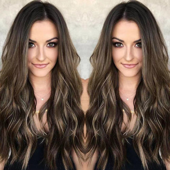 Long Curly Synthetic Wig with Side Bangs