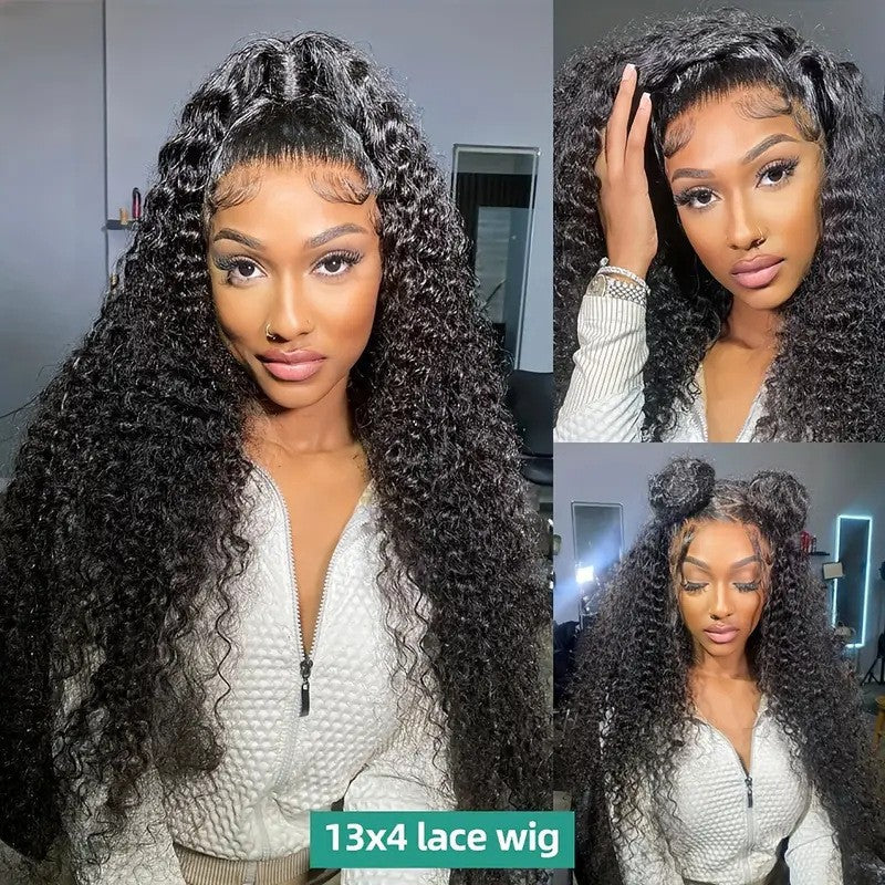 Lace Front Wig with Small Curls for Women