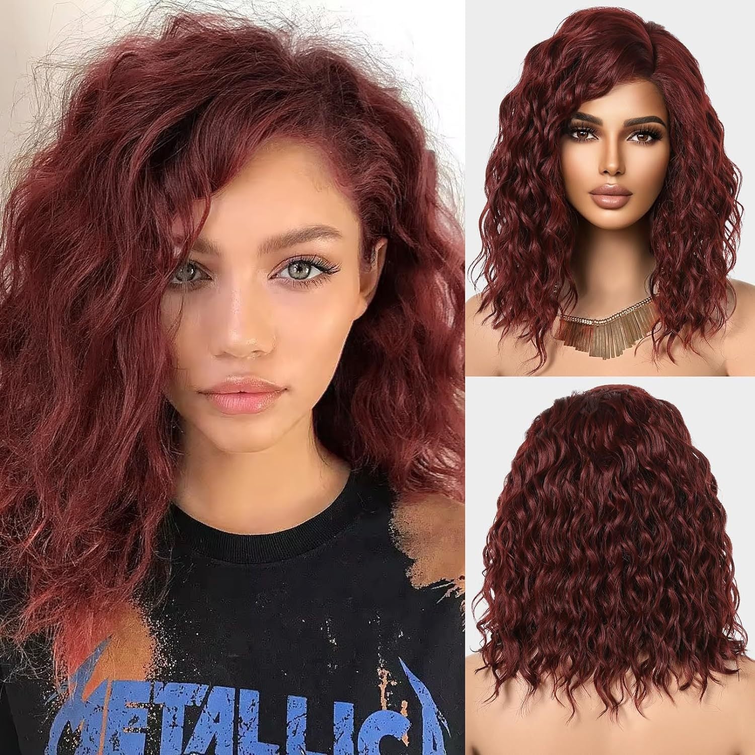 Lace Front Synthetic Wig African Curly Hair