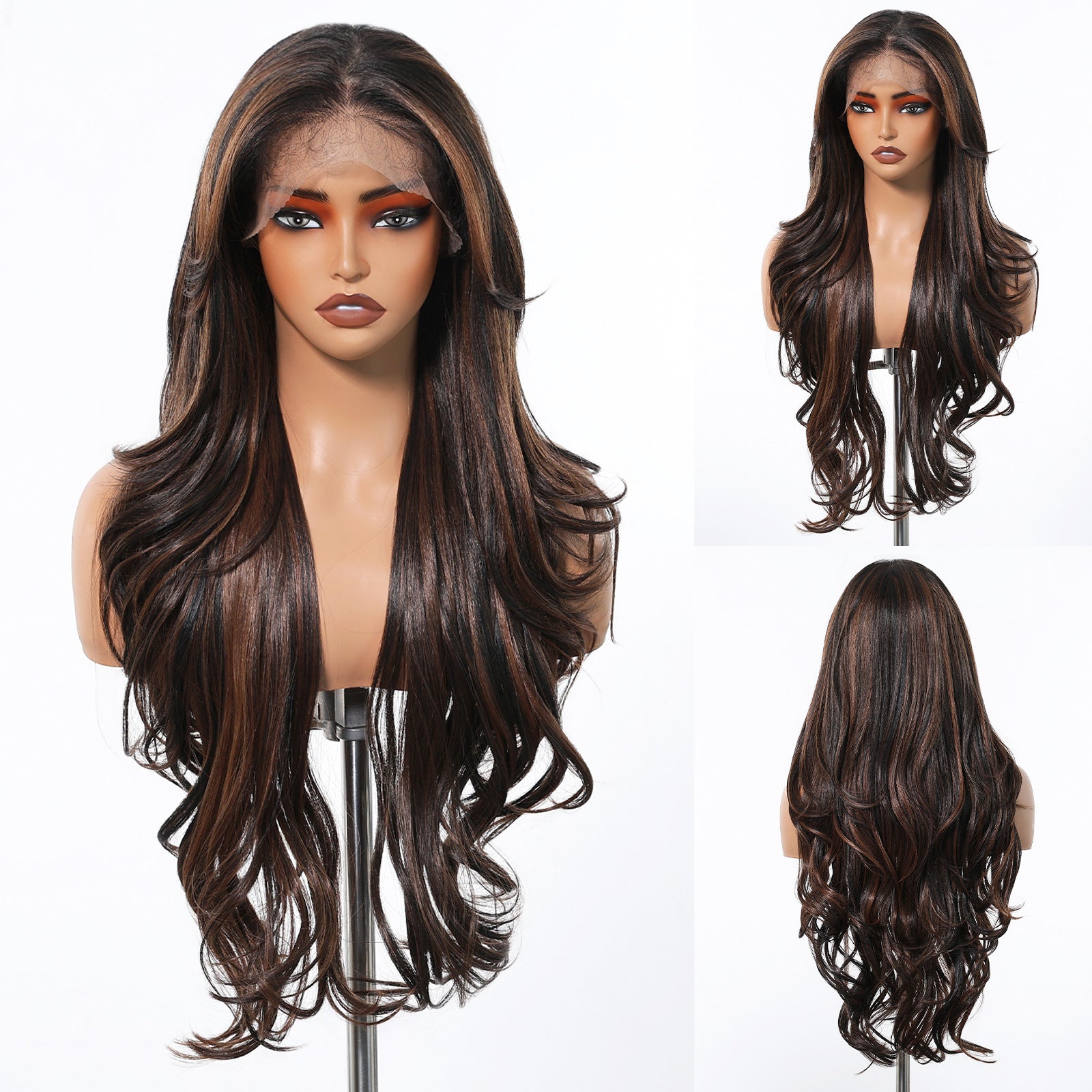 Long Curly Lace Front Wig Heat Resistant