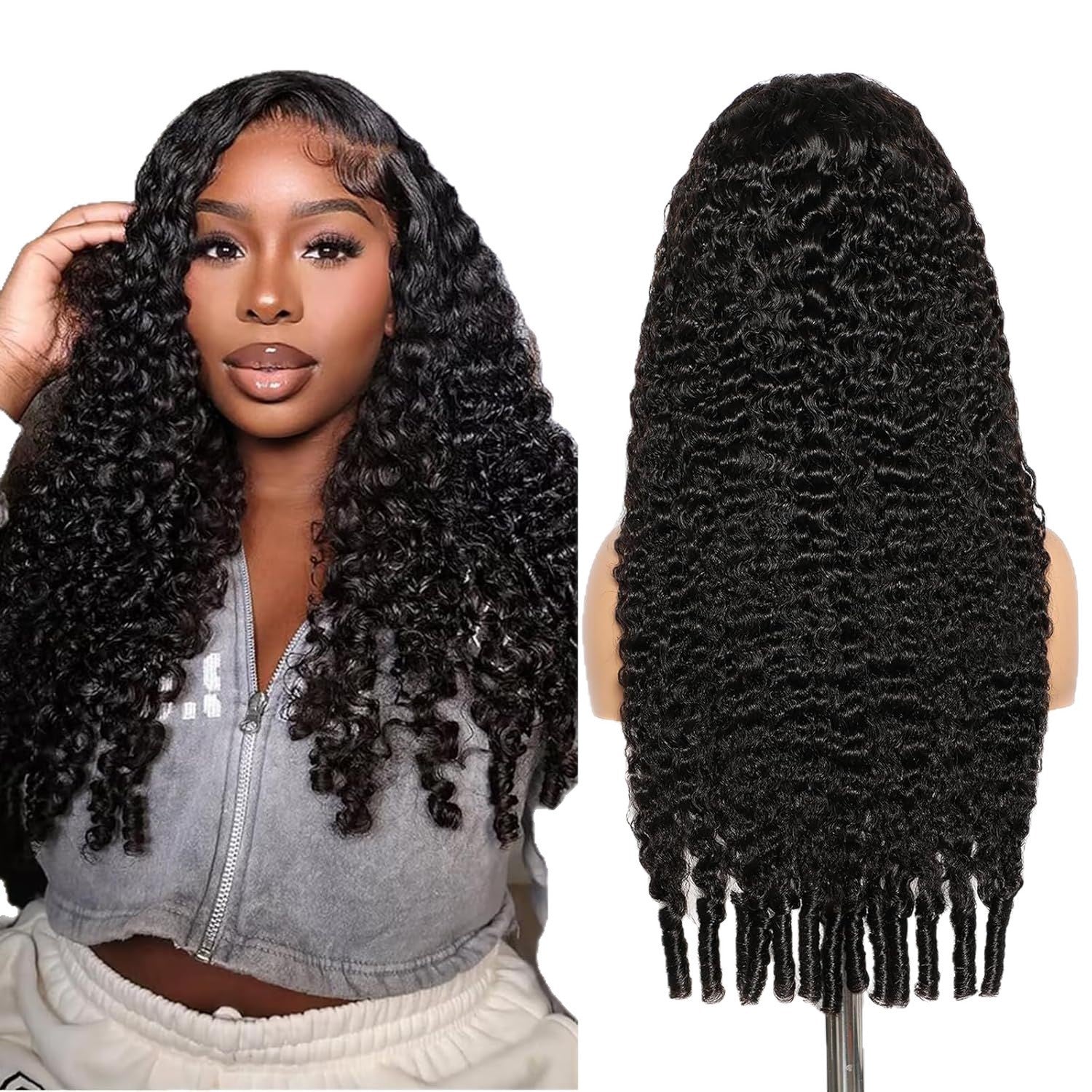 Burmese Curls Human Hair Lace Front Wig