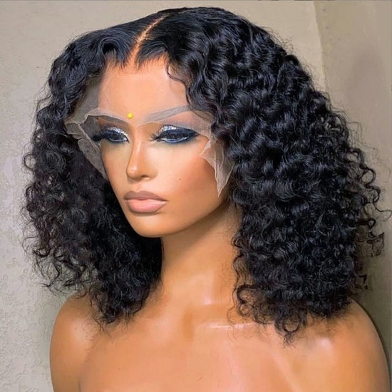 Lace Front Synthetic Wig African Curly Hair