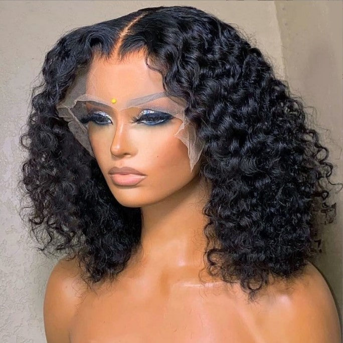 Lace Front Synthetic Wig African Curly Hair