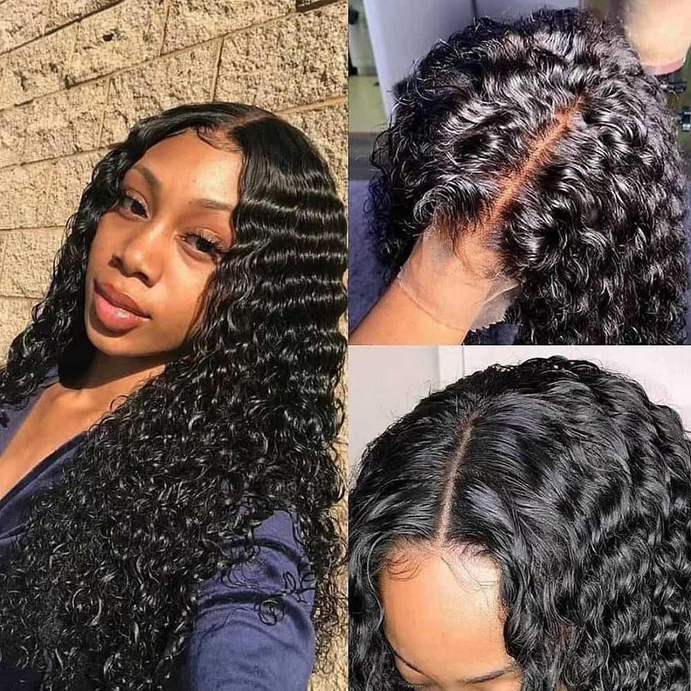 Long Curly Front Lace Synthetic Wig