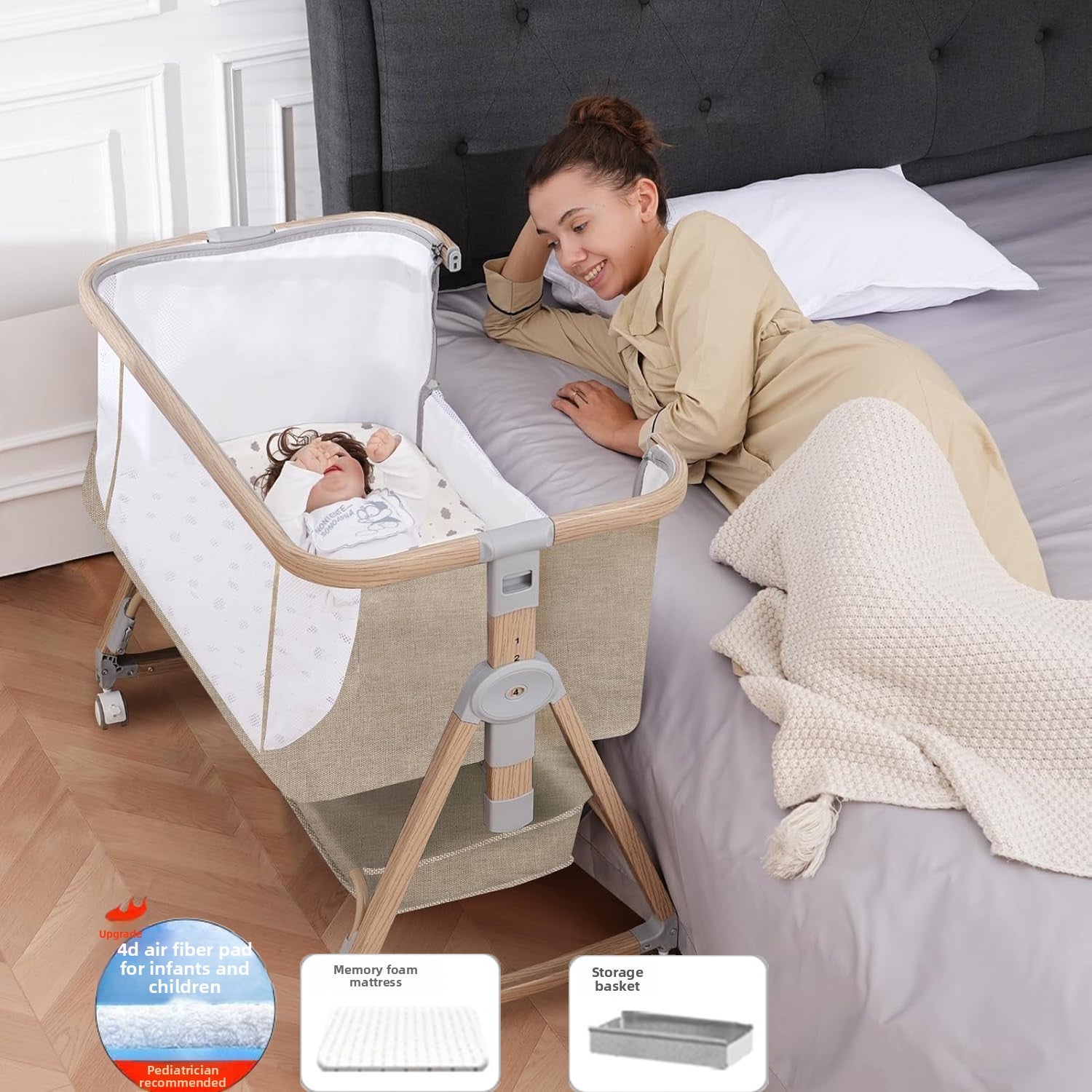 Multifunctional Portable Baby Crib