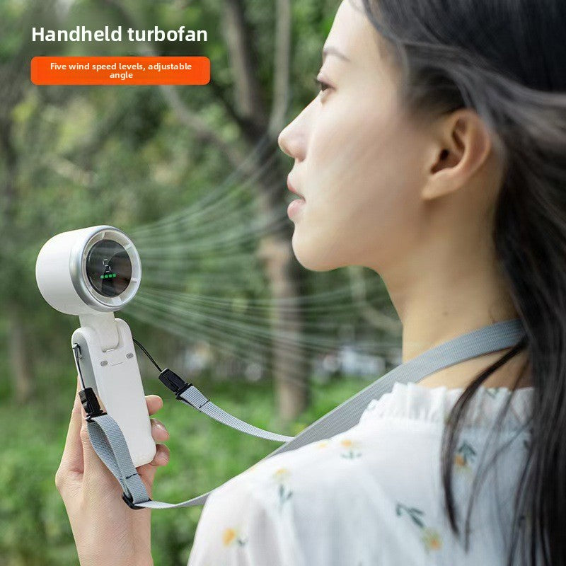 Portable USB Rechargeable Mini Fan with Neck Strap