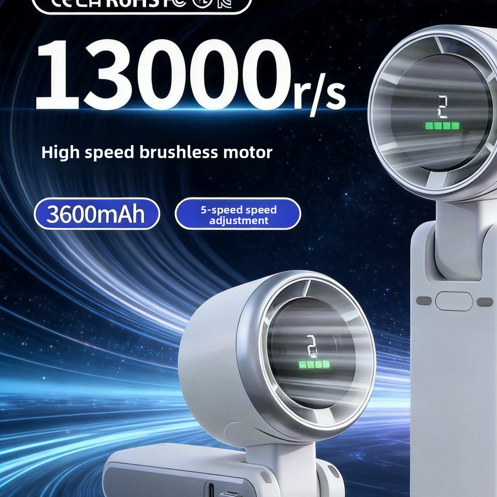 Portable USB Rechargeable Mini Fan with Neck Strap