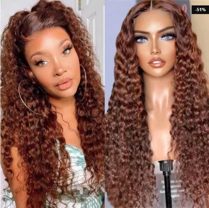 Lace Front Wig with Small Curls for Women