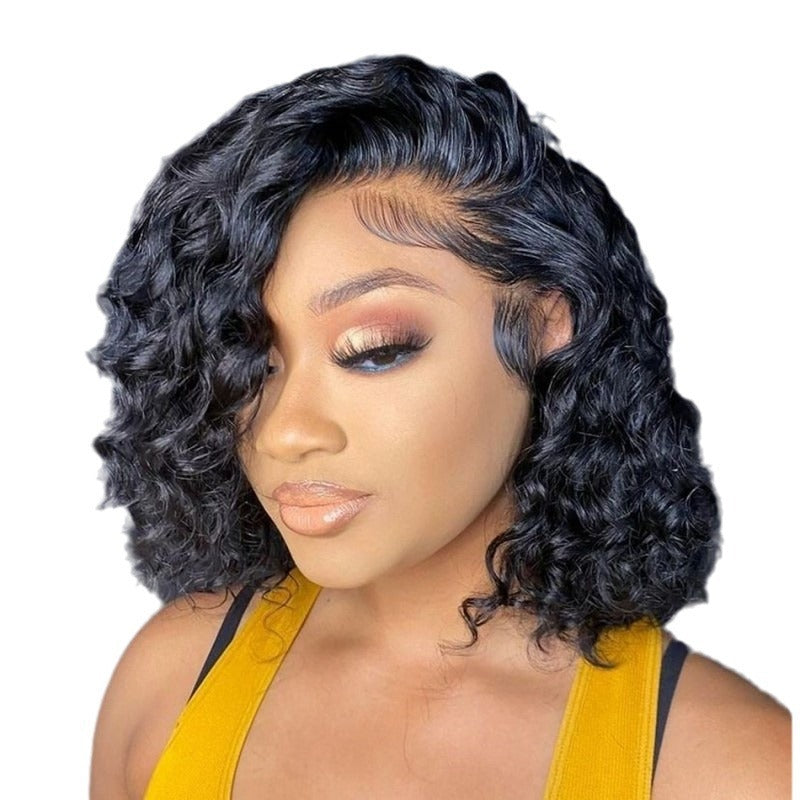 Lace Front Synthetic Wig African Curly Hair