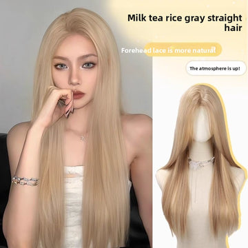 Milk Tea Gray Gold Lace Hair Net