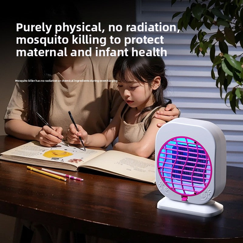 Portable USB Rechargeable Mosquito Killer Lamp with Fan