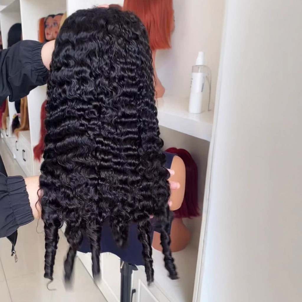 Burmese Curls Human Hair Lace Front Wig