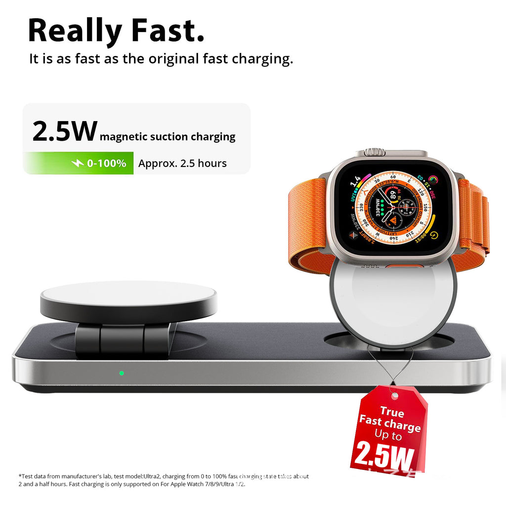 3-in-1 Magnetic Wireless Charger for iPhone Apple Watch AirPods