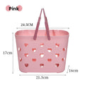 Plastic Portable Heart-Shaped Bath Basket Bathroom Toiletry Storage Basket