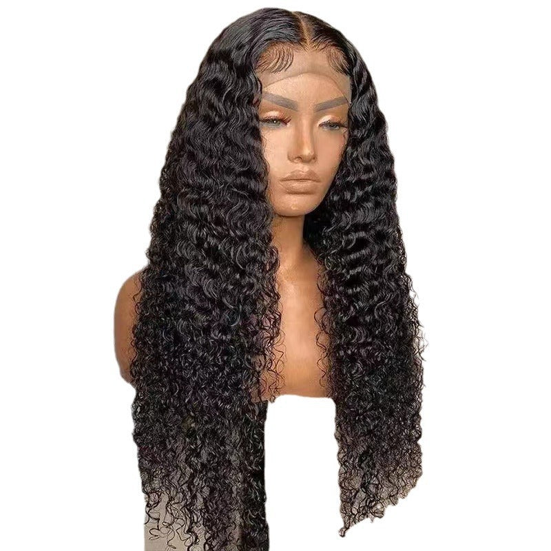 Long Curly Front Lace Synthetic Wig