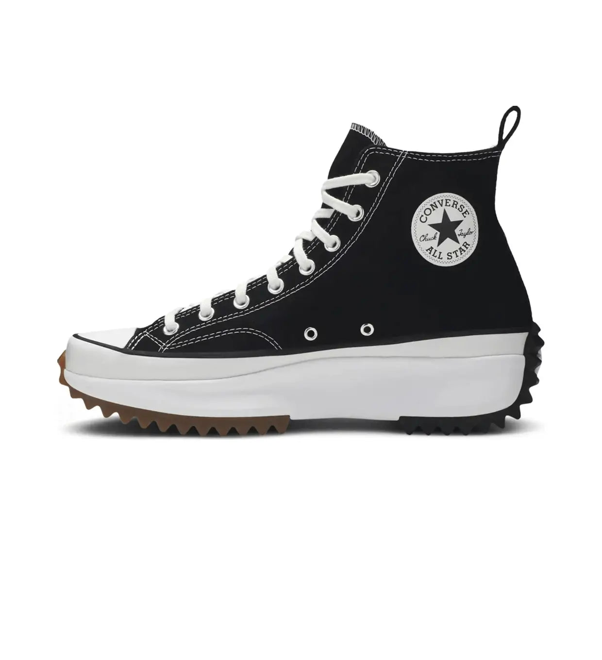 Converse Run Star Hike High Top Black/White Platform Sneakers-All Star