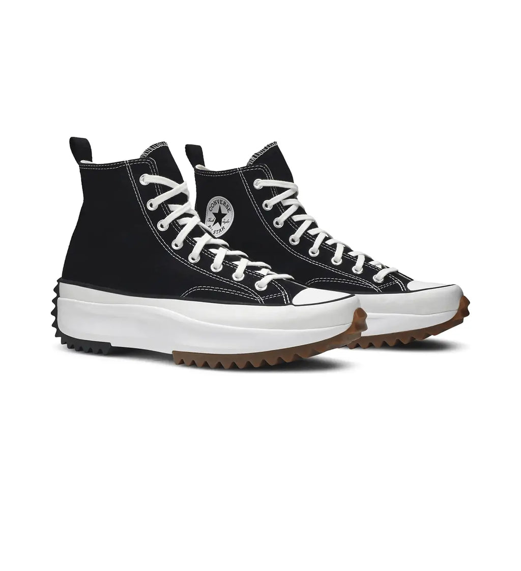 Converse Run Star Hike High Top Black/White Platform Sneakers-All Star