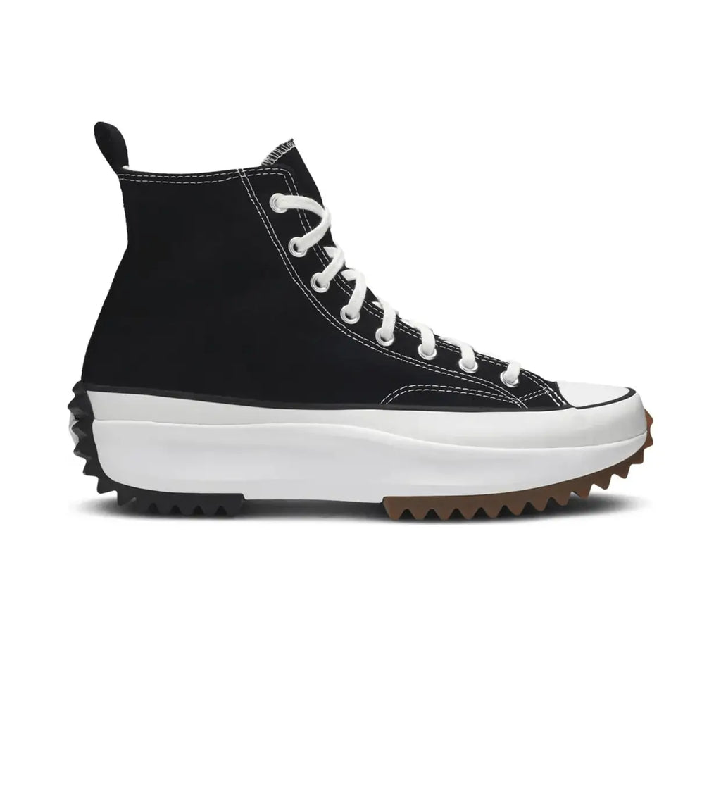 Converse Run Star Hike High Top Black/White Platform Sneakers-All Star