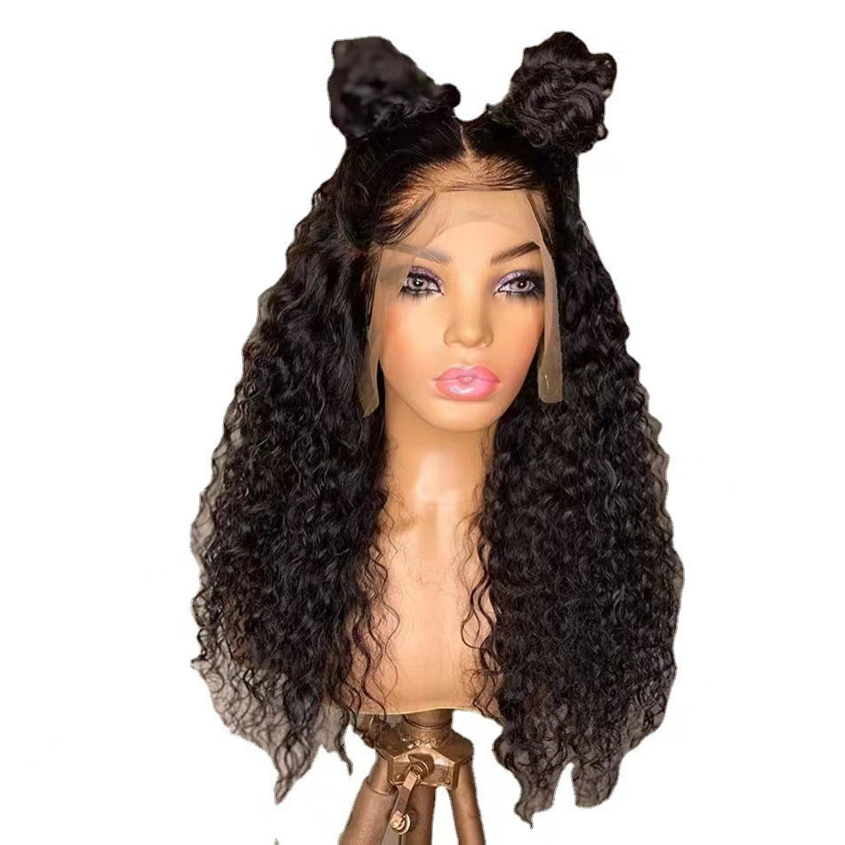 Long Curly Synthetic Wig with Adjustable Bangs