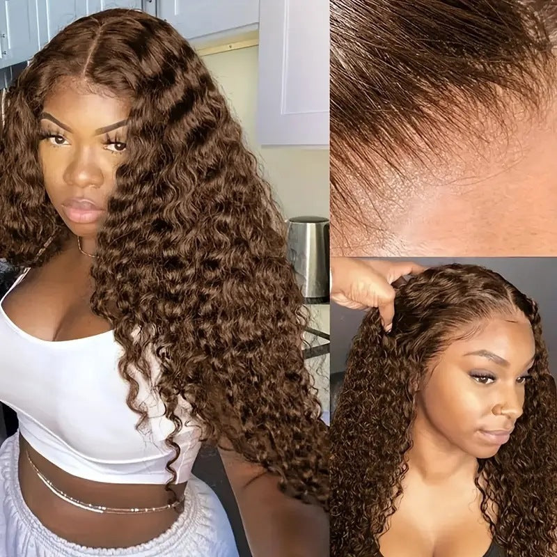 Long Curly Synthetic Hair Wig with Lace Front