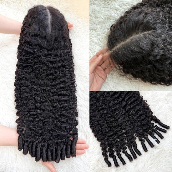 Burmese Curls Human Hair Lace Front Wig