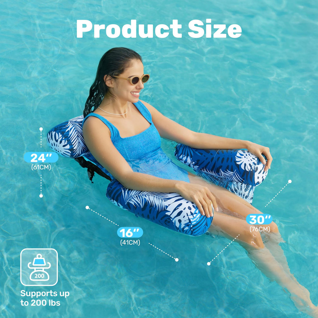Inflatable Water Hammock Pool Floating Chair