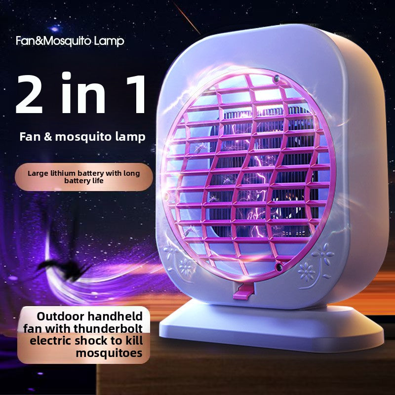 Portable USB Rechargeable Mosquito Killer Lamp with Fan
