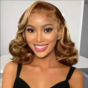 Lace Front Synthetic Wig with Curly Waves