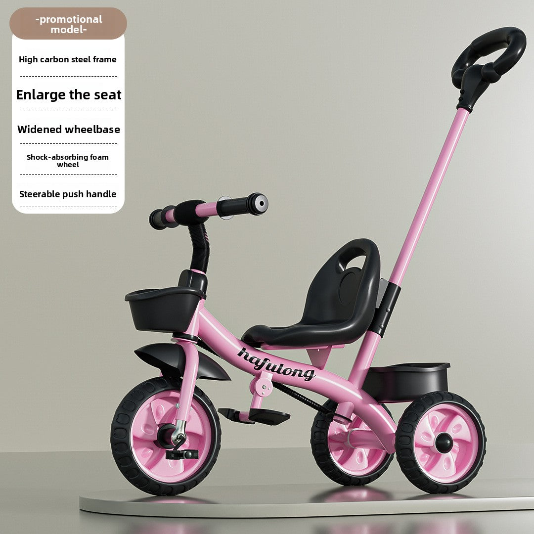 Adjustable Kids Tricycle with Push Handle