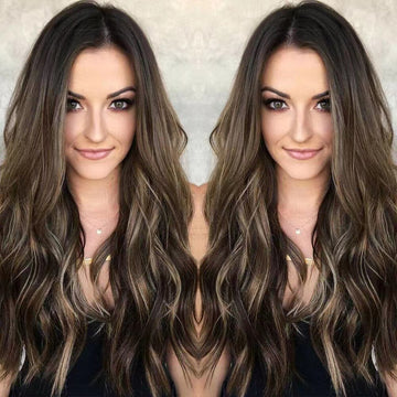 Gradient brown mixed with gold